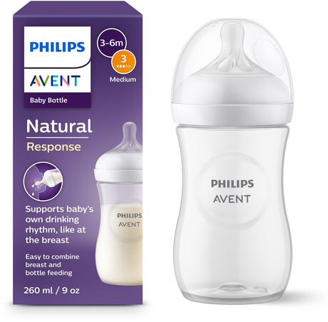 Philips Avent Natural Response – Babyflasche – 1 Stück – 260 ml – Durchfluss 3 – Scy903 01