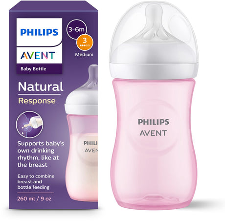 Philips Avent Natural Response Babyflasche 260 ml – Flow 3 – Pink – 1 Flasche – SCY903 11