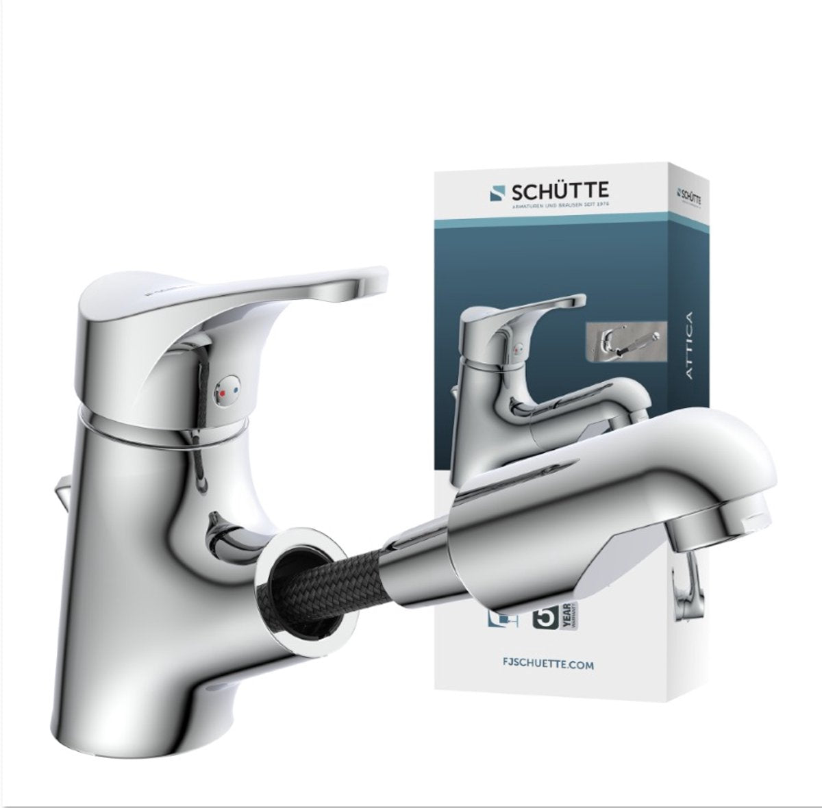 Schütte Washbe Mixer mit Pull -out Attica Chrome -Anter