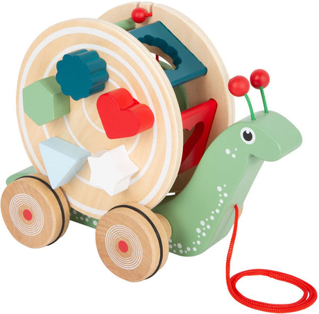 Kleiner Fuß - Zeichenfigur aus Holz, Formsortierer Schnecke, 6-tlg.
