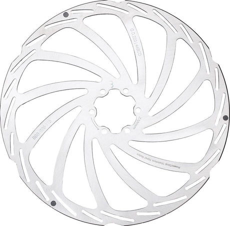 Bbb cycling schijfrem powerstop 6-gaats remschijf bbs-115 - zilver - 220 mm
