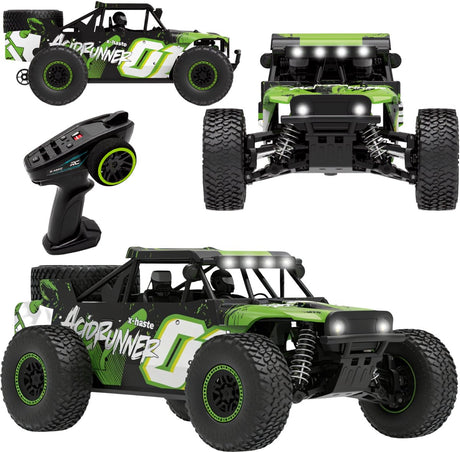 Overmax X-Haste RC-Auto 4x4 – RC-Auto 1:20 – bis zu 30 km/h – 370-Bürstenmotor – LED-Beleuchtung in 5 Farben – verstärktes Nylon-Chassis – Federaufhängung – RTR – Li-Ion 7,4 V 600 mAh – Offroad-Monstertruck mit Controller