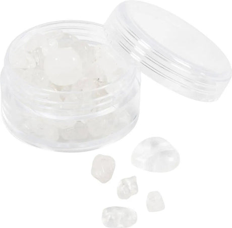 Creativ Company Kristallperlen, klarer Quarz, D 7-12 mm, Lochgröße 1 mm, ca. 63 Stück, transparente Farben, 63 Stück 1 Box