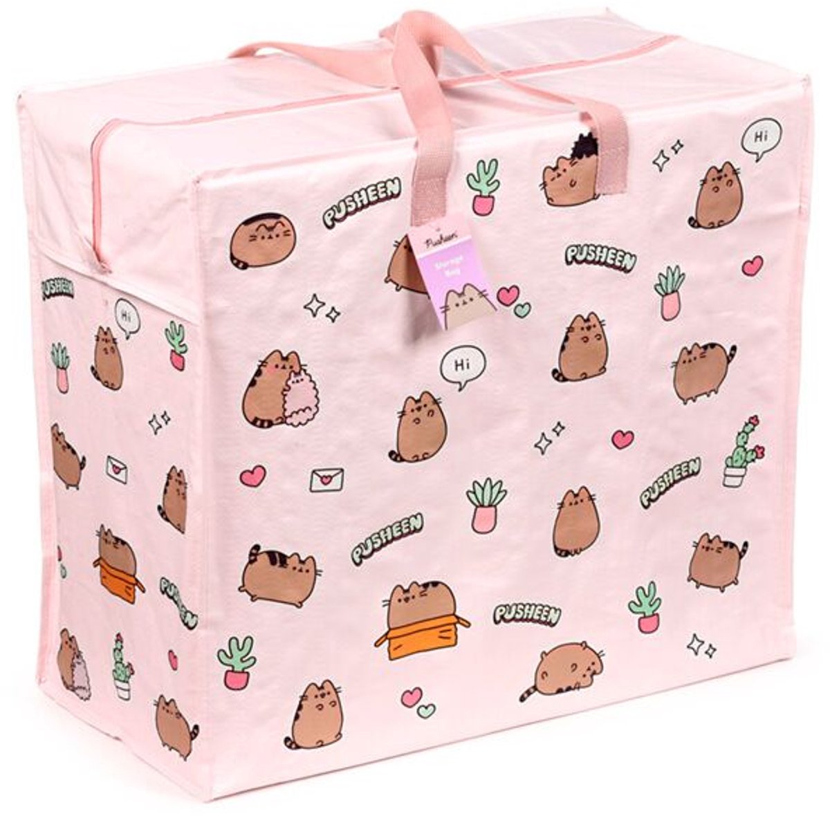 Union Pusheen die Katzenpflanzen – Wäschesack-Aufbewahrungstasche mit Reißverschluss
