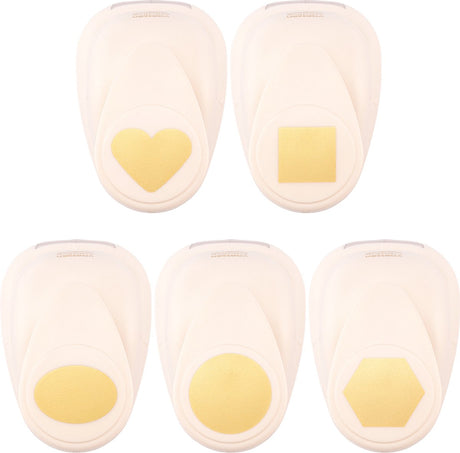 Vaessen creative pons set - figuurpons - vormen - 5 st. - 1,8 cm tot 2,5 cm