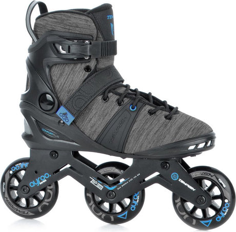 Tempish Ayroo 3x90 Inline-Skates Erwachsene – 3 Rollen 90 mm – Fitness-Speed-Inline-Skates – Schwarz Blau – Größe 44