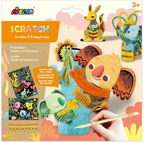 Avenir Scratch and Craft – Koalas und Kängurus – mit Pfeifenreinigern – kreatives Spielen – ab 3 Jahren