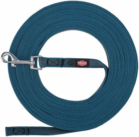 Trixie Hundeleine Schleppleine mit Gummi -Anti -Slip -Benzinblau