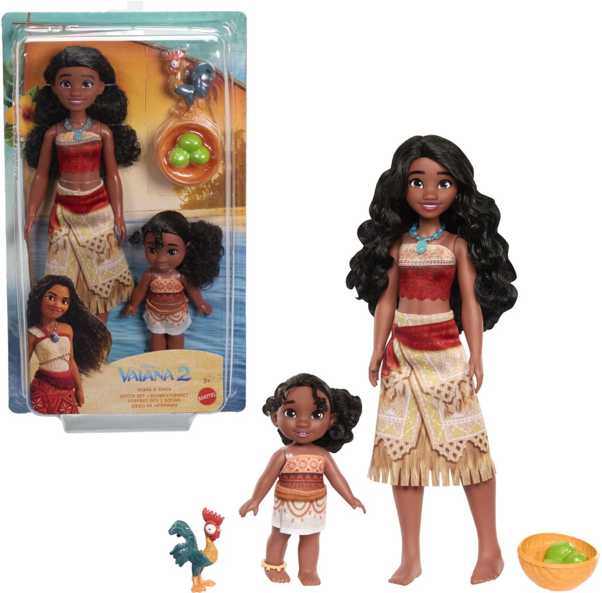 Disney Prinzessin Vaiana Modepuppe im 2er-Pack