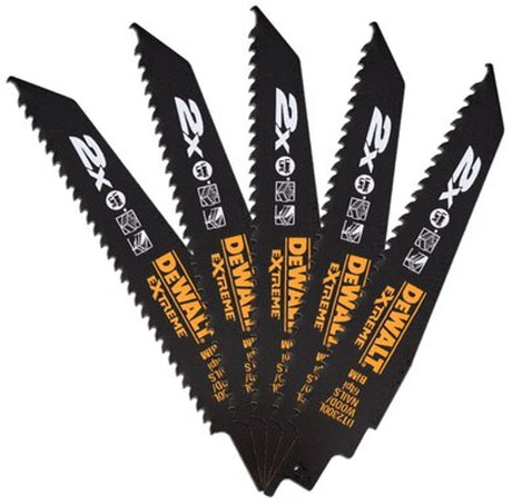 Dewalt Extreme-Serie – Säbelsägeblätter – 152 mm – Bimetall-Kobalt – 5 Stück