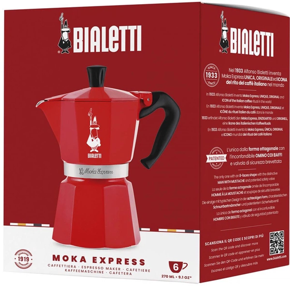 Bialetti Moka Express 6 Tassen – Nussknacker