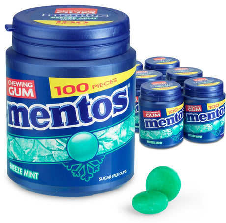 Mentos Gum Breeze Mint – Kaugummi – zuckerfrei – 1x6 Stück