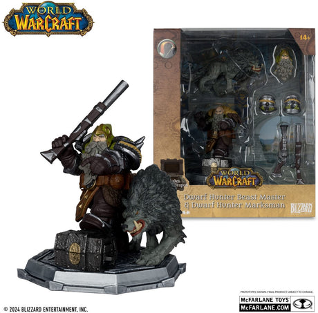 Mcfarlane World of Warcraft Actionfiguren Zwergjäger 15 cm – Schneesturm – Spielzeug