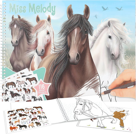 Depesche – Malbuch „Miss Melody Horse“.