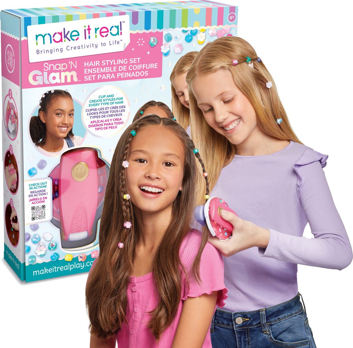 Machen Sie daraus ein Set aus echten Haarperlen und Accessoires