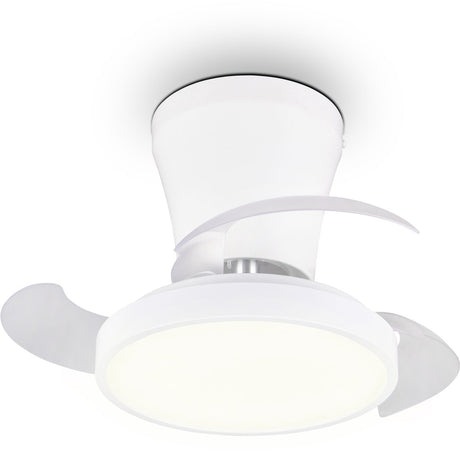 Rl Live Your Light Reality Moos - Fächer - Weiß - inkl. 1x SMD 13 W - Fernbedienung - integrierter Dimmer - stufenlos einstellbare Lichtfarbe - Memory-Funktion - Sommer- und Wintermodus - 6 Geschwindigkeitsstufen