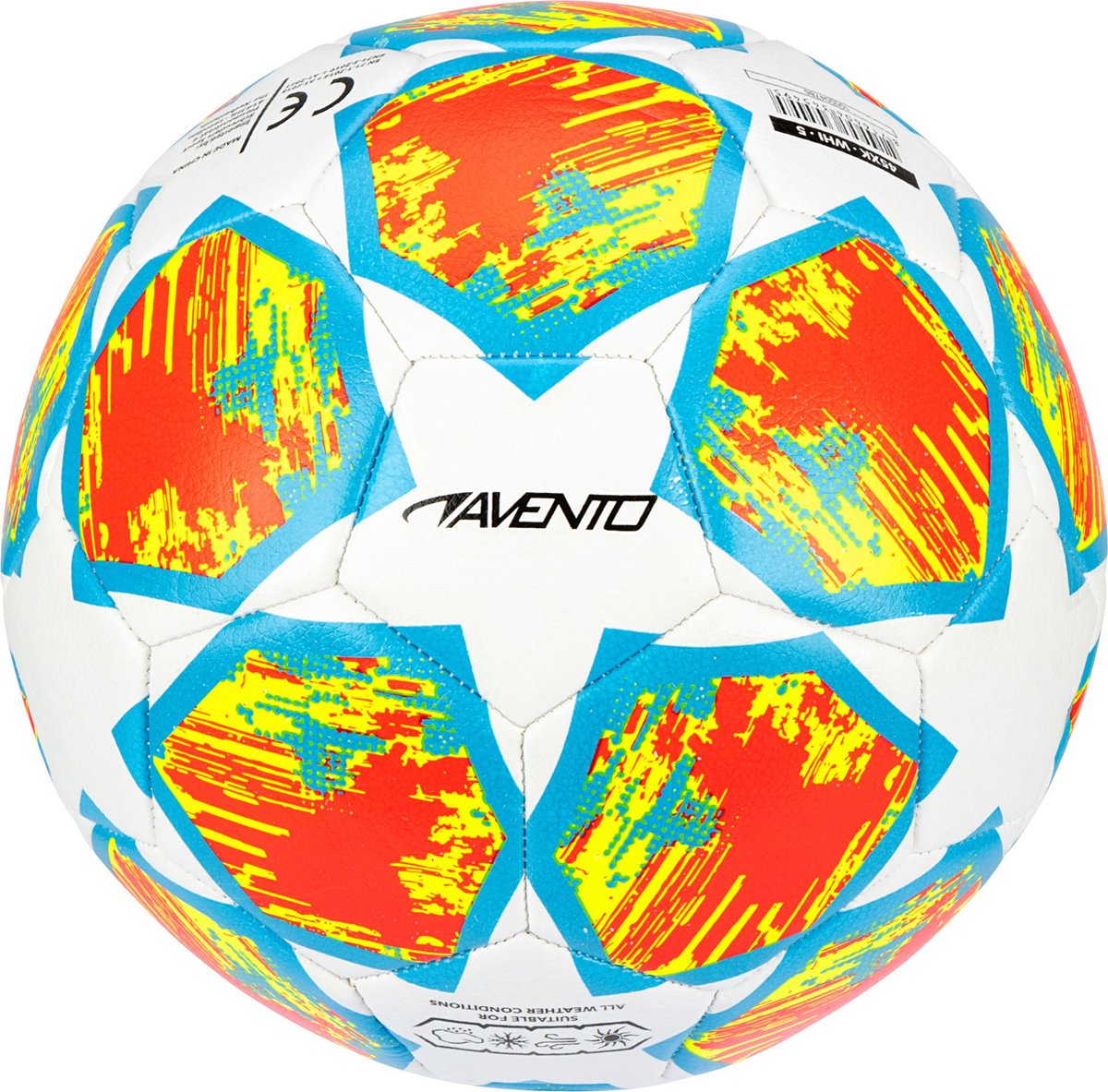 Avento voetbal - star wizard - blauw - maat 5 - ⌀ ca. 22 cm