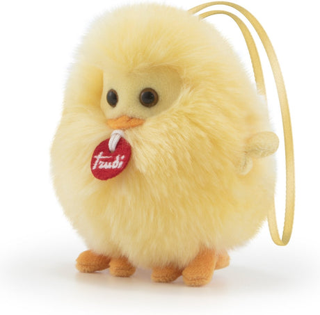 Trudi – Charms Schlüsselanhänger Kuscheltier Küken 10 cm – handgefertigt in Italien – Plüsch-Kuscheltier – Stofftier für Jungen und Mädchen – gelb – 10 x 10 x 8 cm, Größe xxs