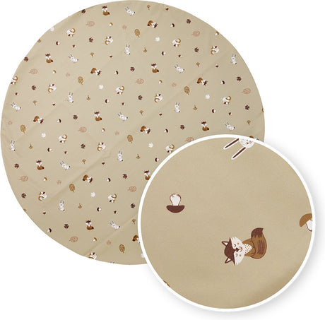 Meyco Baby-Waldtiere-Hochstuhl-Unterlage – ⌀110 cm – Sand