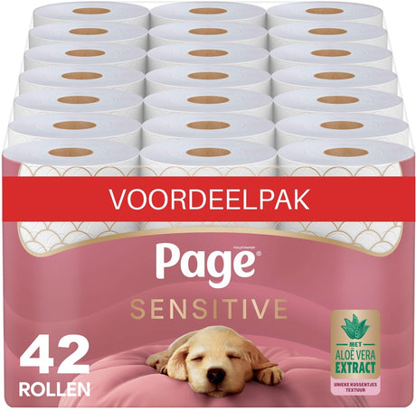 Page® Toilettenpapier - Sensitives Toilettenpapier - 42 Rollen - mit Aloe Vera Extrakt - Vorteilspack