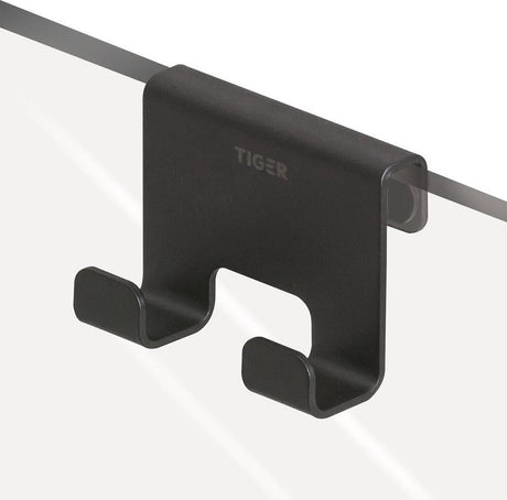 Tiger Caddy - Duschhaken - Glasplattenstärke 6-8 mm - 3,5 x 7 x 5 cm - Schwarz