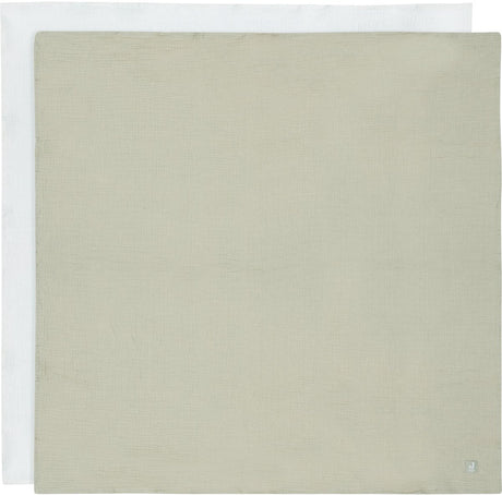 Jollein hydrofiele doek large - 115x115cm - olive green ivory - 2pack