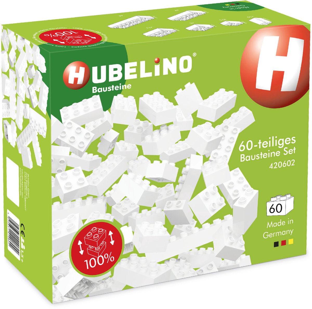 Hubelino -Bausteine weiß, 60dlg.