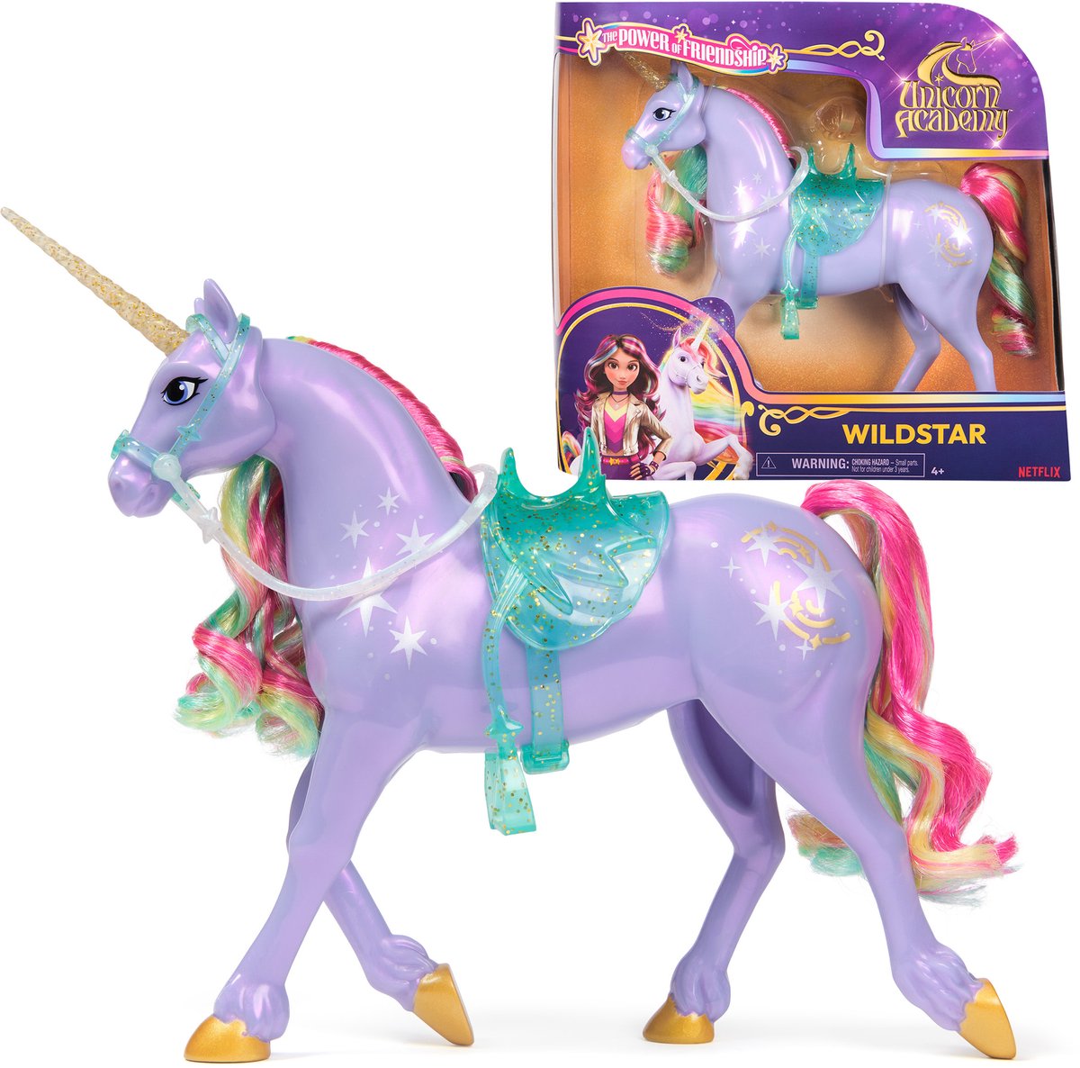 Einhorn-Akademie – Einhorn Wildstar 28 cm mit Zubehör – Einhorn-Spielzeug – Spielfiguren