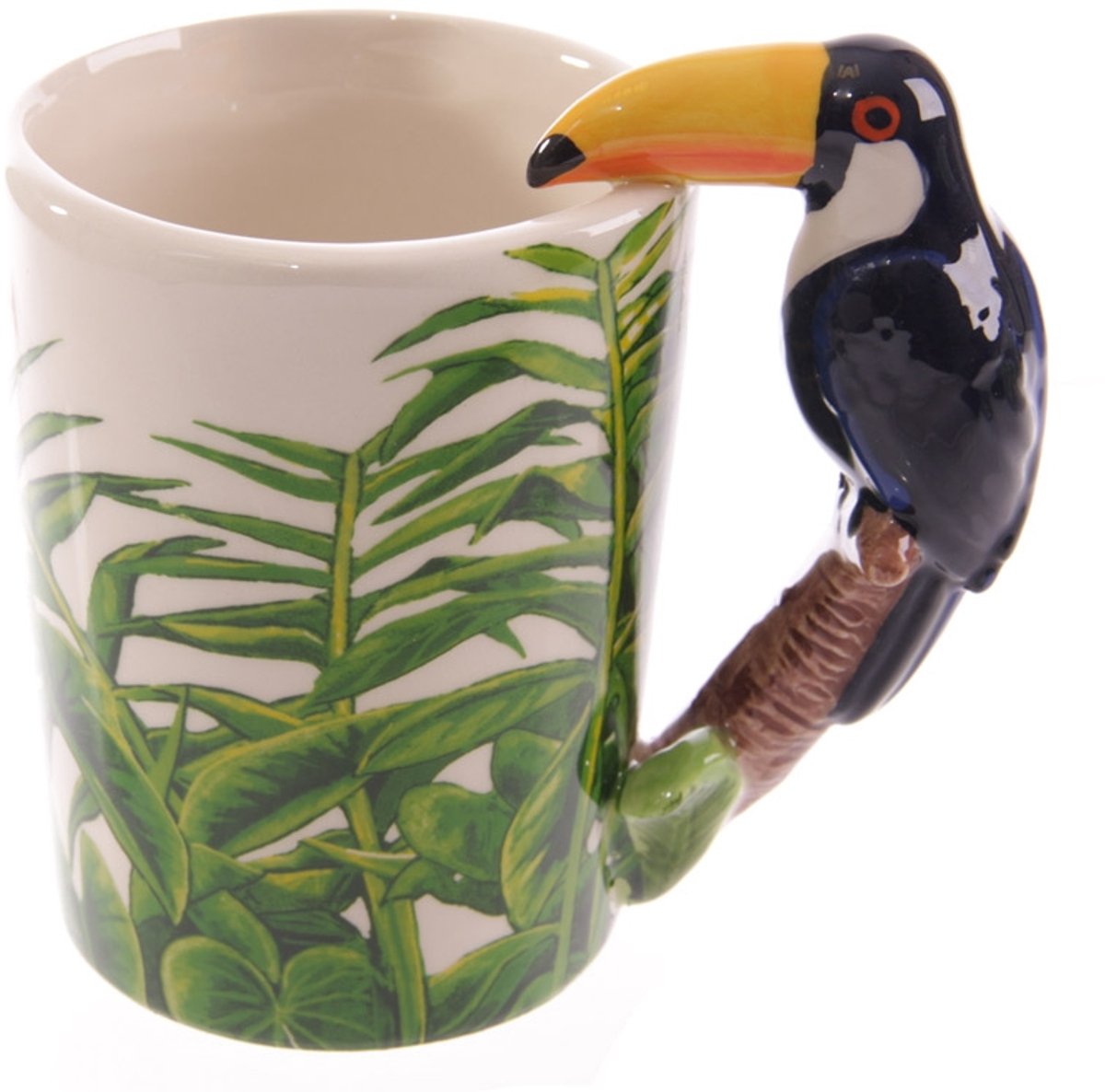 Puckator-Becher mit Tukan-Griff – Steingutbecher – 13 x 8 x 13 cm