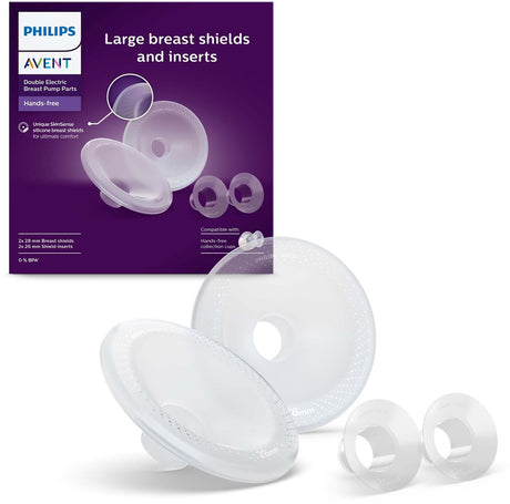 Philips avent grote borstbeschermers inzetstukken – comfortabele pasvorm voor grotere tepels (28mm 26mm) | skinsense siliconen voor zachte aansluiting - scf552 11