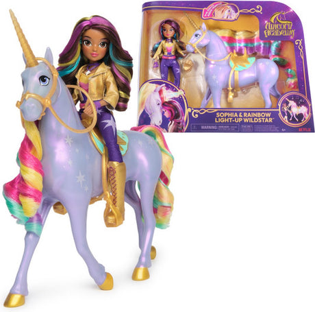 Einhorn-Akademie-Geschenkset Einhorn Wildstar Regenbogen leuchtende Pop-Sophia