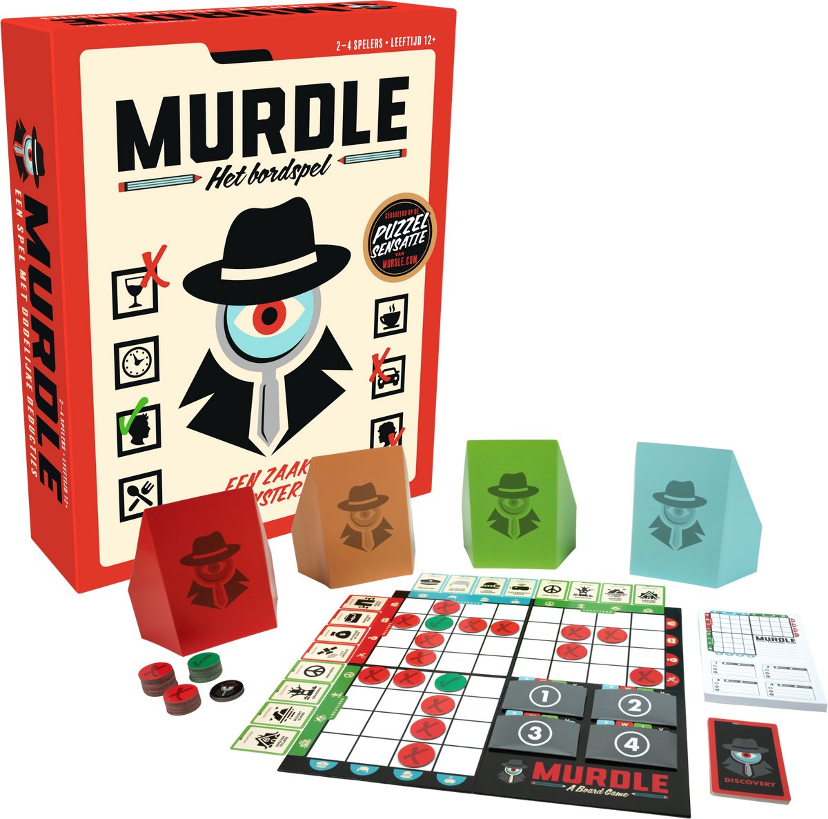Goliath murdle het bordspel - breinbreker - bordspel - crime spel - deductief redeneren - 2 tot 4 spelers