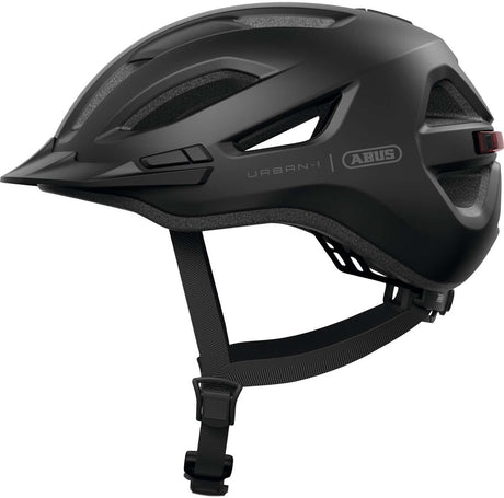 Abus Fahrradhelm Urban-i 4.0 Velvet Black L - 57-61 cm - Schwarz - Geeignet für den Einsatz an Elektrofahrrädern - Cityfahrrädern - 290 g