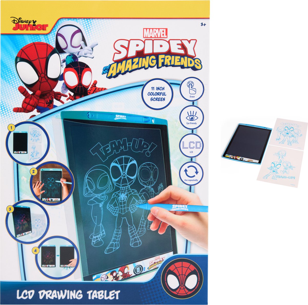 Twisk Disney Marvel Spidey – LCD-Zeichenbrett 11 Zoll – Kinder-Zeichentablett – Kinder-Tablet
