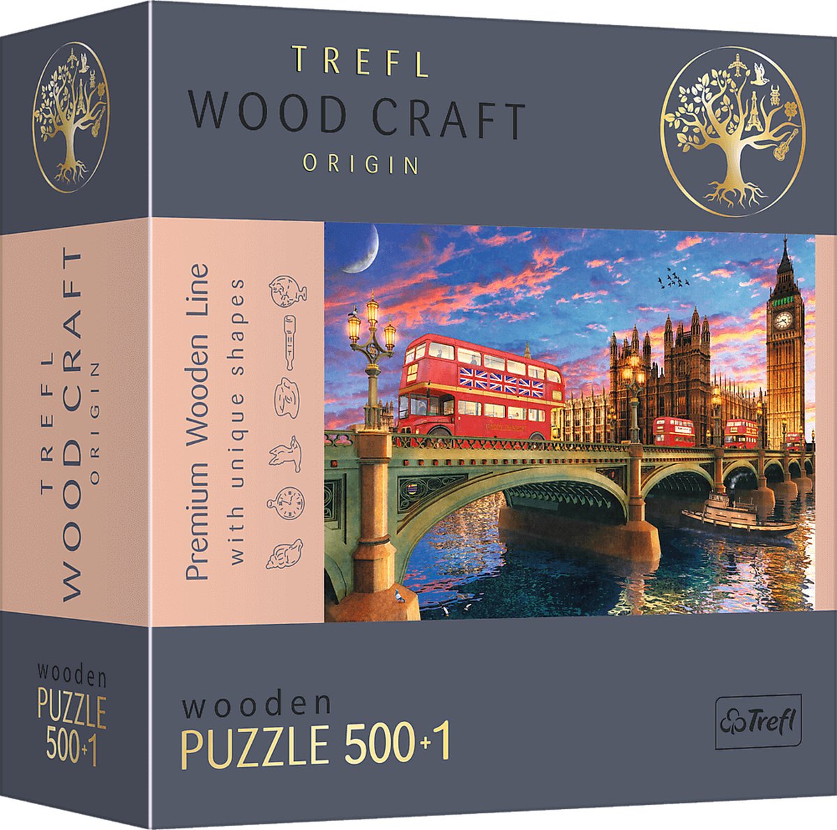 Trefl Puzzle Palace of Westminster Big Ben London 500+1 Teile Stadt.