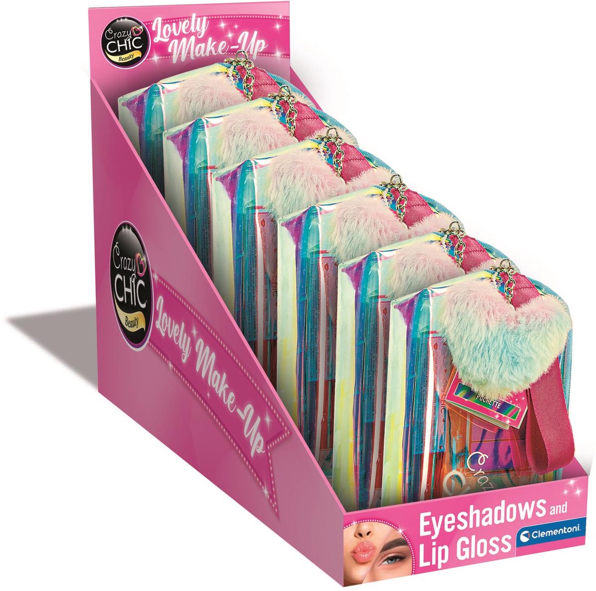 Clementoni Crazy Chic Schminktasche Herz mit Make-up