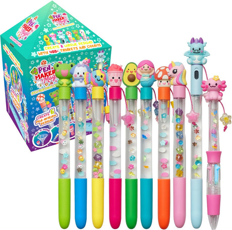Gear2play Pen Maker Magic – Deluxe: Mega-Stiftset – stellen Sie 10 einzigartige Stifte mit Perlen, Anhängern und allerlei Figuren her