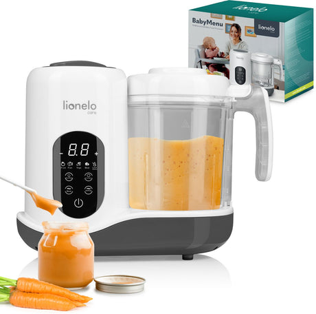 Lionelo Babymenü Multifunktions-Küchenmaschine 5in1 – zur Zubereitung von Babynahrung – Dampfgerät – Erhitzer – Rührfunktion