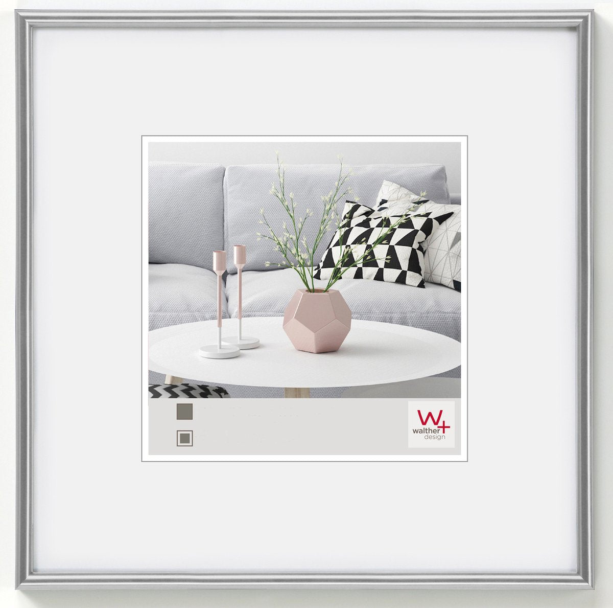 Walther Galeria - Kunststoffrahmen - Fotogröße 30x30 cm - Silber