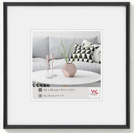 Walther Galeria - Kunststoffrahmen - Fotogröße 30x30 cm - Schwarz