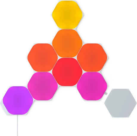 Starterkit für Nanoleaf-Formen, Sechsecke – intelligente Beleuchtung – 9 LED-RGB-Panels – Siri, Google, Alexa