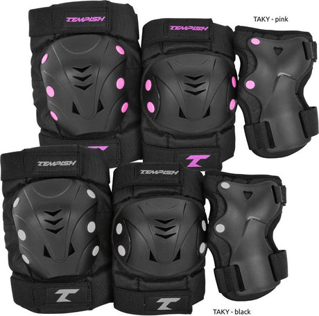 Tempish – Taky – Skate-Schutz – 3er-Pack – Erwachsene – Schwarz – Komplettset zum Skaten – Größe S