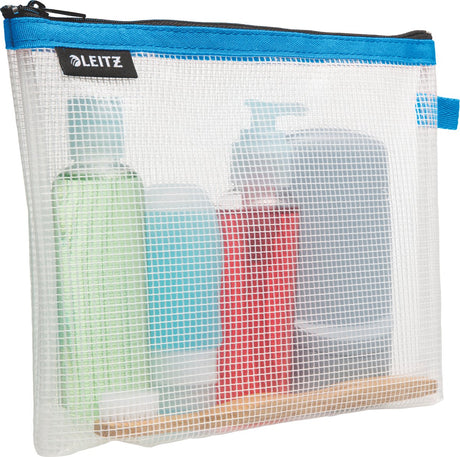 Leitz wow wasserabweisendes Reiseetui Kosmetik – Kulturbeutel – transparent – blau