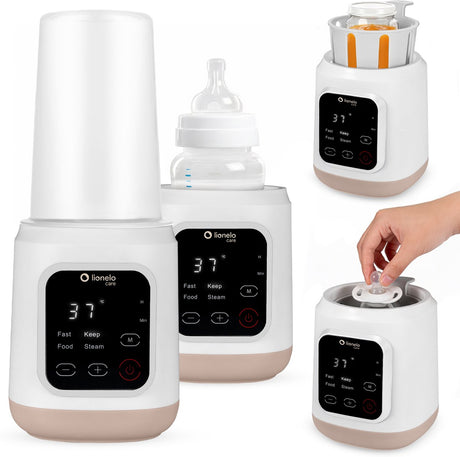 Lionelo thermup 3.0 – Babyflaschenwärmer 6in1: Sterilisator, Flaschenwärmer, schnelles Aufheizen, Auftauen, Warmhalten 24 Stunden, Flüssigkeiten und Lebensmittel – Flaschen – 35–100 °C – 400 W – BPA-frei