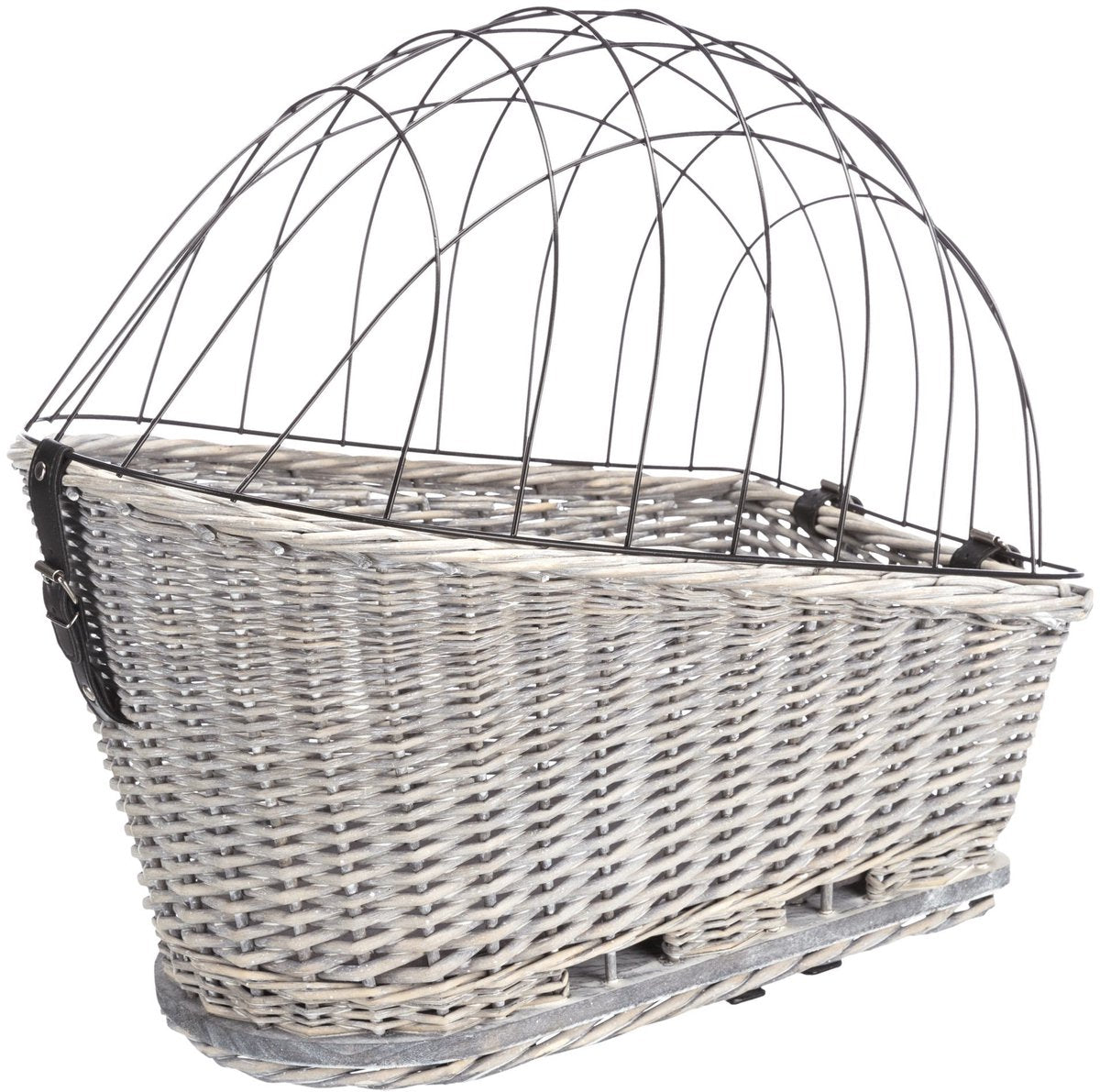 Trixie - Fahrradkorb - Gepäckträger - mit Gitter - grau - 55x35x49 cm