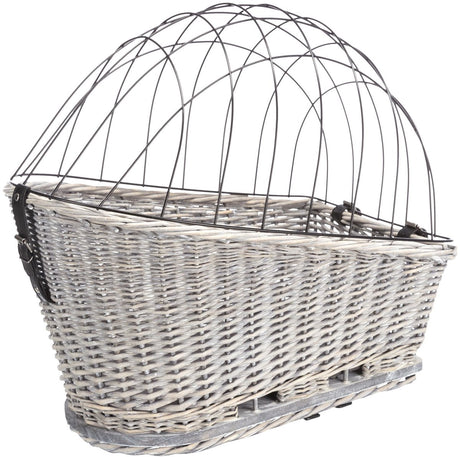 Trixie - Fahrradkorb - Gepäckträger - mit Gitter - grau - 55x35x49 cm
