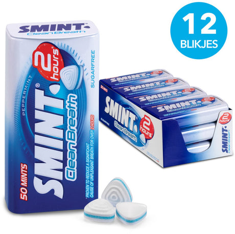 Smint Clean Breath Pfefferminze – Frischmacher – zuckerfrei – 1x12 Stück