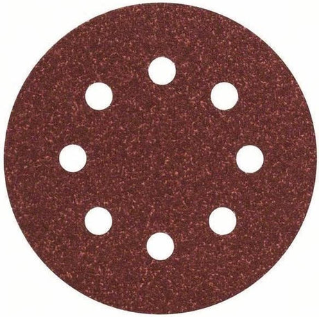 Bosch 5-teiliges Schleifblatt-Set für Exzenterschleifer 115 mm gelocht - Körnung 80