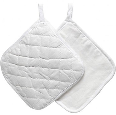 Creativ Company Topflappen, Größe 20x20 cm, 145 g, weiß, 4 Stück 1 Box
