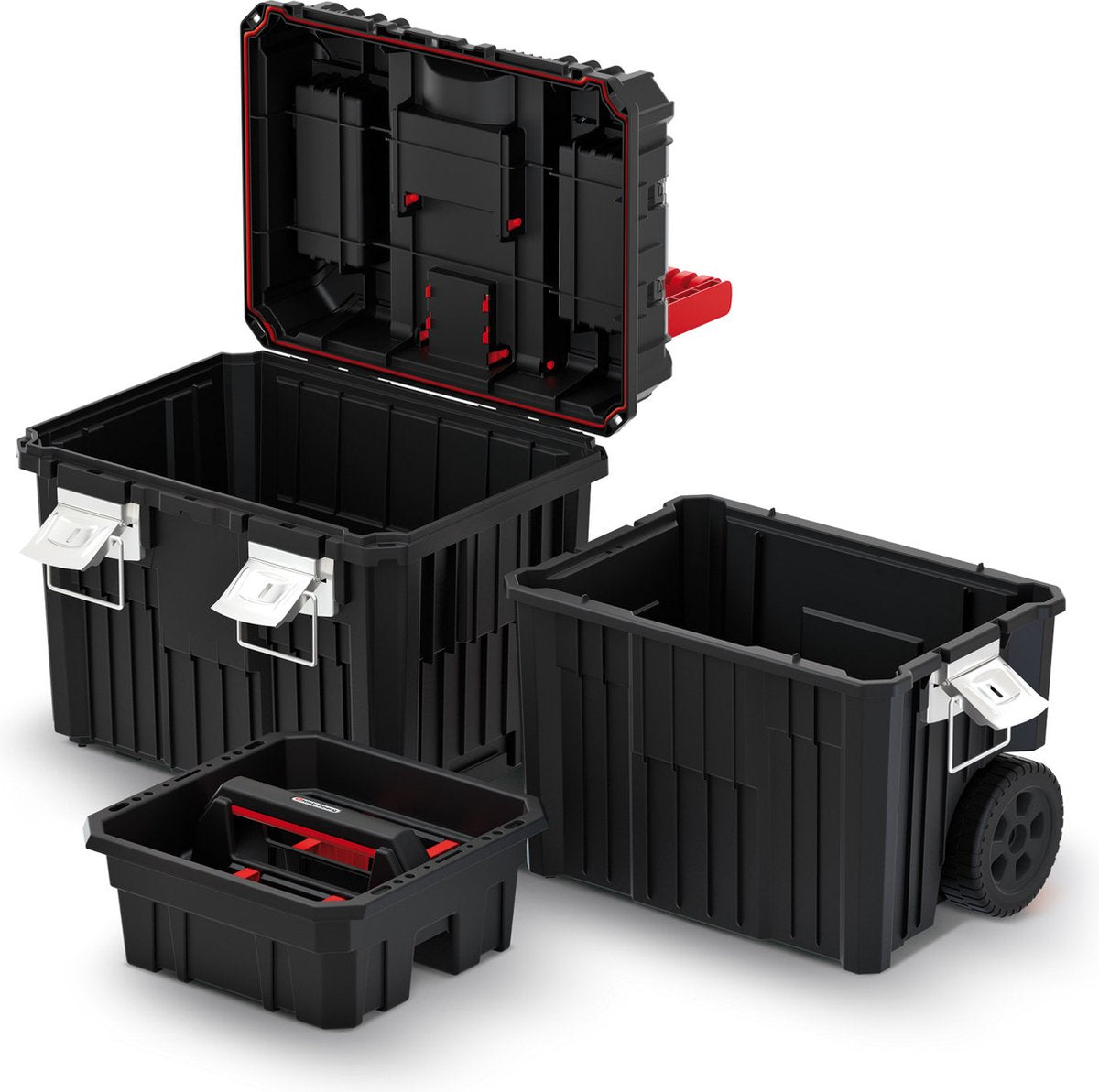 Kistenberg – mobile Werkzeugkiste Sortierbox auf Rollen – 450 x 360 x 640 mm